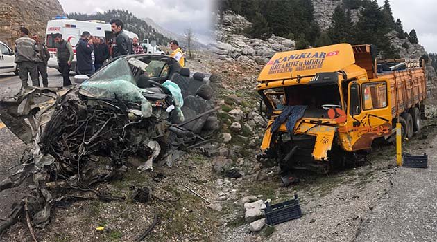 Kamyonla otomobil çarpıştığı kazada aile hekimi hayatını kaybetti
