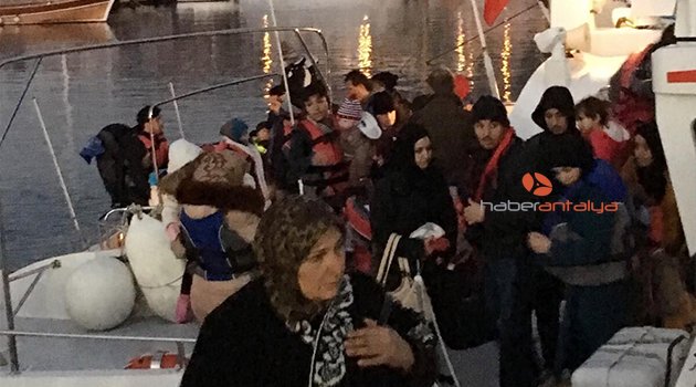 KAŞ'TA 58 KAÇAK YAKALANDI