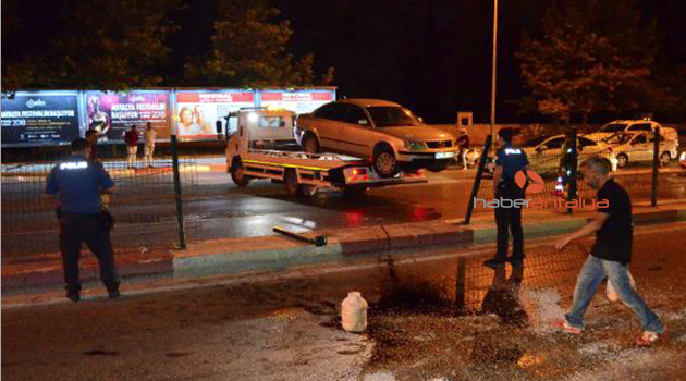 Kaza yaptığı aracı bırakıp kaçtı