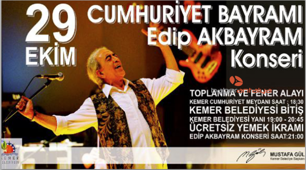 Kemer'de Cumhuriyet coşkusu yaşanacak