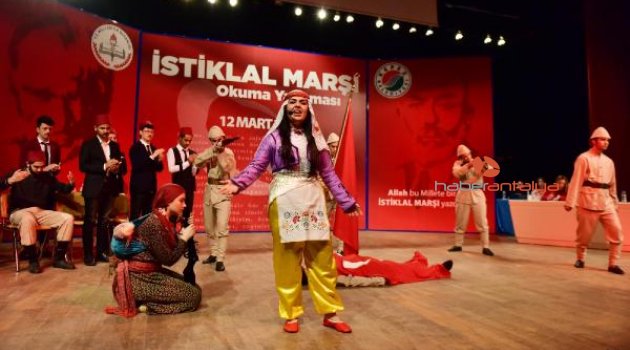 Kepez'de İstiklal Marşı Okuma Yarışması