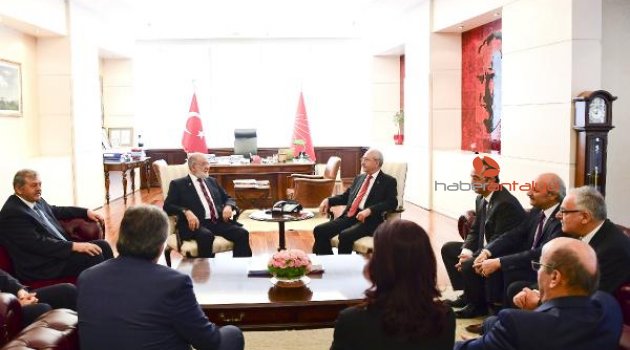 Kılıçdaroğlu, Saadet Partisi Genel Başkanı Karamollaoğlu ile görüştü
