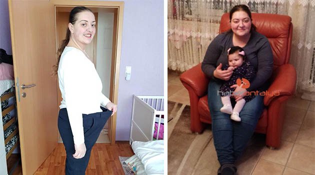 Kızı için 6 ayda 55 kilo verdi!
