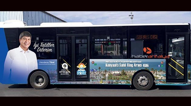 Konyaaltı Sahili’ne ücretsiz ring servisi başlatıldı