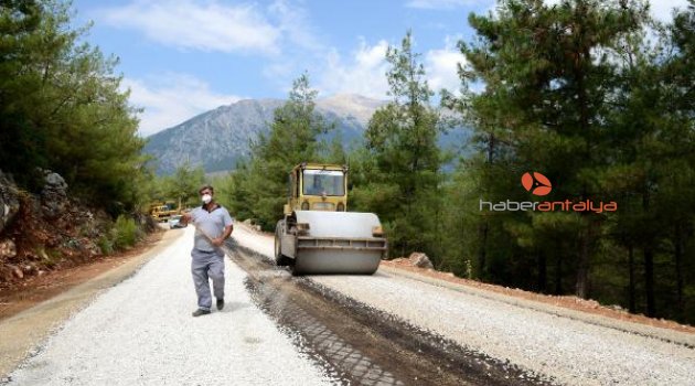 Konyaaltı yayla yoluna asfalt