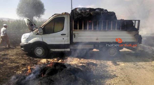 Korkuteli'de yangın