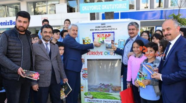 Kumluca'da kitap kumbara uygulaması