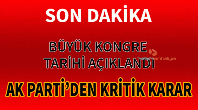 AK PARTİ'DEN MKYK SONRASI FLAŞ AÇIKLAMA