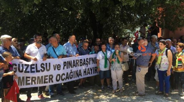 Mahalleliden mermer ocağı tepkisi