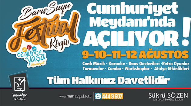 Manavgat Barış Suyu Festivali başlıyor