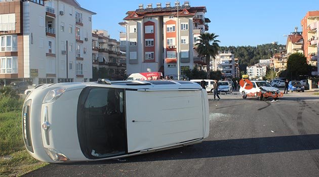 Manavgat’ta kaza ucuz atlatıldı