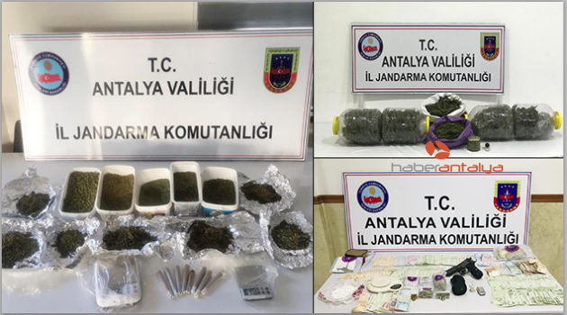 Manavgat'ta jandarmanın uyuşturucu operasyonları