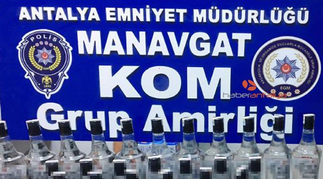 Manavgat'ta kaçak içki operasyonu