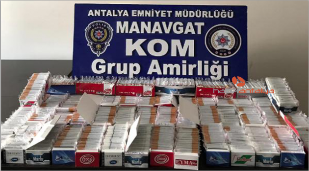 Manavgat'ta kaçak sigara operasyonu