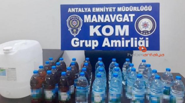 Manavgat'ta sahte içki operasyonu