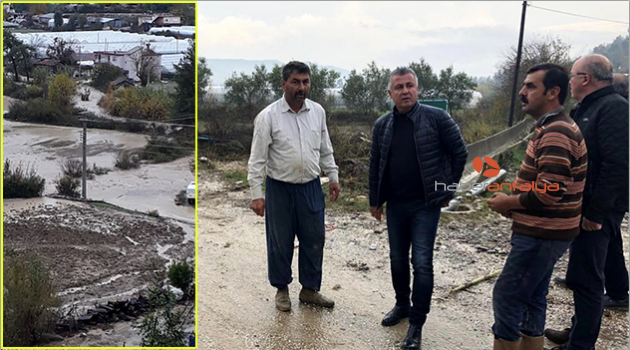 Manavgat'ta şiddetli yağış taşkına neden oldu