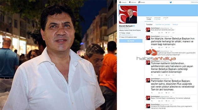MHP’Lİ BAŞKANA PARTİSİNDEN İHRAÇ TALEBİ