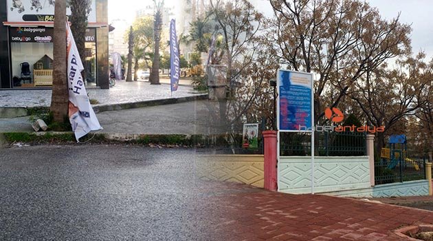 Muratpaşa Belediyesi  afişlerine saldırı