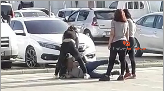 Öfkeli genç kızı arkadaşları bile tutamadı