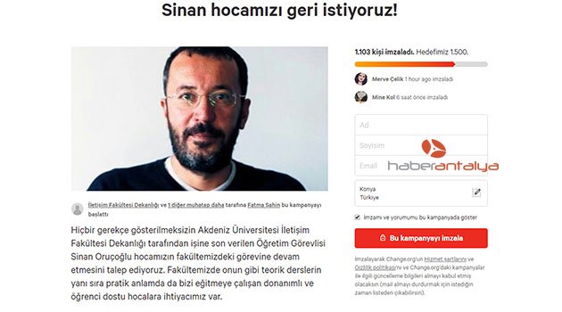 Öğrencilerden görevine son verilen hocaları için imza kampanyası