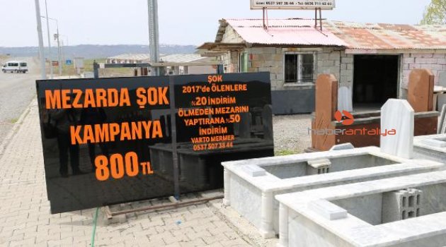 Ölmeden mezar taşını yaptırana yüzde 50 indirim