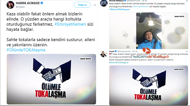 'Ölümle 'toka'laşma' kampanyasına sanatçılardan destek