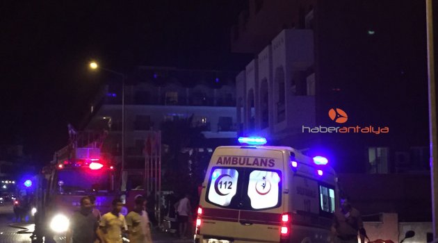 OTELDE ÇIKAN YANGINDA TURİSTLER DUMANDAN ETKİLENDİ