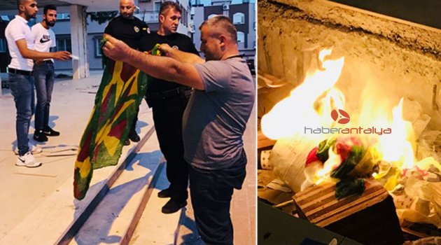 Otomobildeki bez parçası yakılarak imha edildi