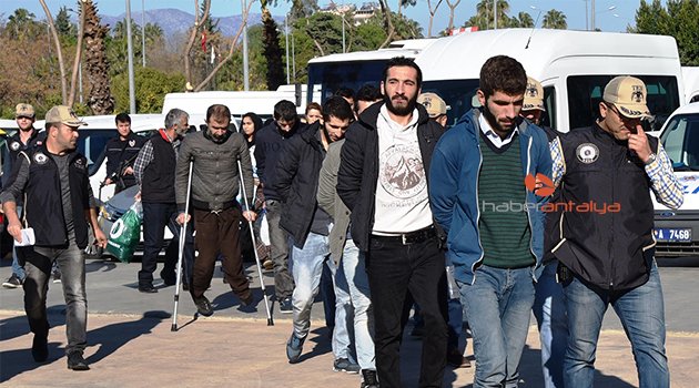 PKK OPERASYONUNDA 19 ŞÜPHELİ ADLİYEDE