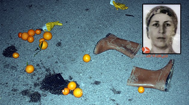 Portakal çuvalıyla yolun karşısına geçerken kamyonun altında kaldı