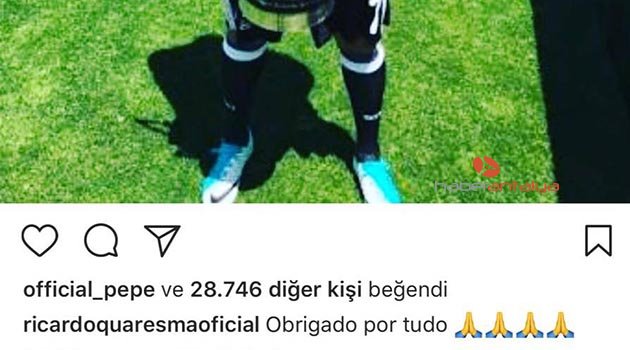 Quaresma'dan şaşırtan ve veda mesajı içeren paylaşım