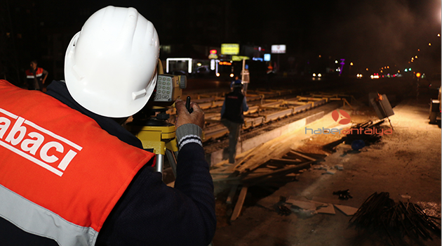 Raylı sistem hattında 7 gün 24 saat çalışma