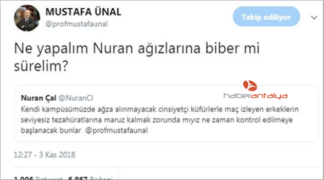 Rektöre 'acı biberli' eleştiri