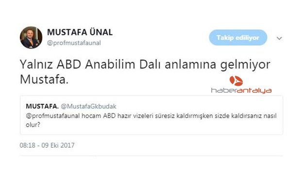 Rektörle öğrenci arasında esprili 'vize' diyalogu