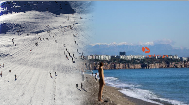 Saklıkent'in beyazından Akdeniz'in mavisine kış triatlonu
