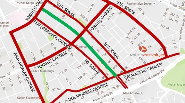 ŞARAMPOL CADDESİ TRAFİĞE KAPANIYOR
