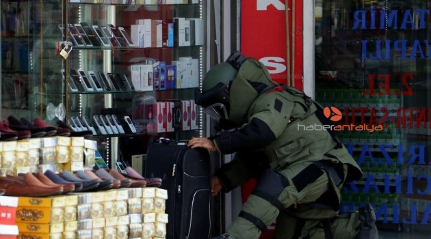 Şüpheli valize sosyal medyadan naklen yayın