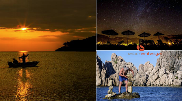 Tatilcilerin Kemer fotoğrafları yarıştı