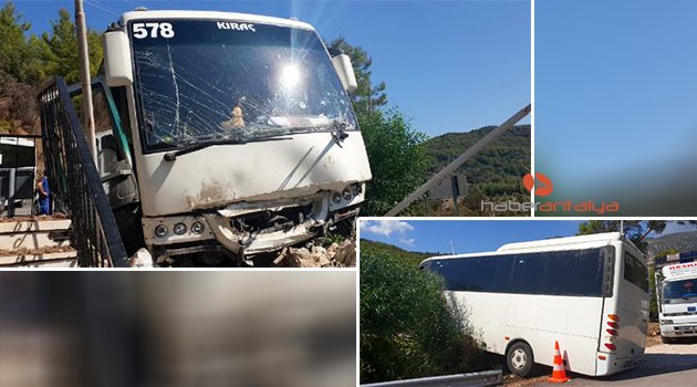 Tur midibüsü kaza yaptı: 28 yaralı