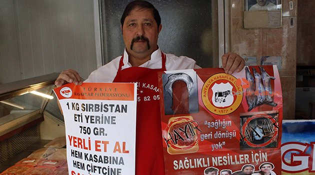  Türkiye Kasaplar Federasyonundan afişli 'yerli et' propagandası