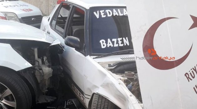 Uygulamadan kaçtı, polis aracına çarptı