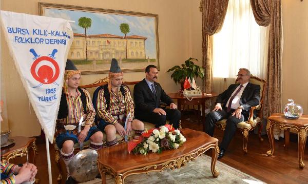 VALİ KARALOĞLU, KILIÇ KALKAN EKİBİNİ KABUL ETTİ