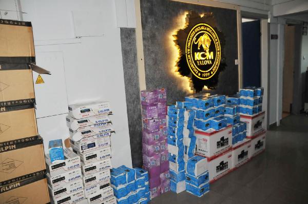 Yalova'da Gümrük Kaçağı 504 Malzemeye El Konuldu