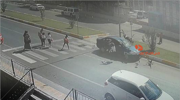 Yaya geçidinde otomobilin çarptığı Ceren'in durumu ağır