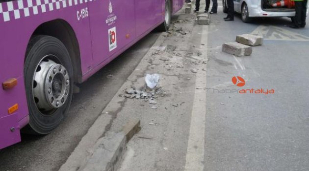 Yine otobüs kazası... Sürücü: direksiyon kilitlendi