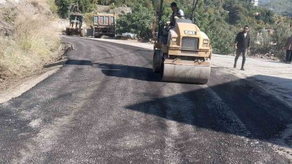 Alanya kırsalında yollar kışa hazırlanıyor