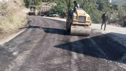 Alanya kırsalında yollar kışa hazırlanıyor