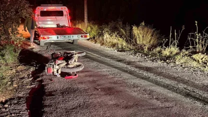Gazipaşa’da devrilen motosikletin alkollü sürücüsü yaralandı