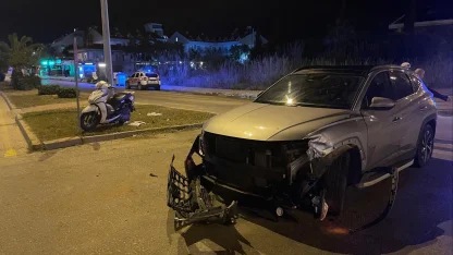 Manavgat’ta motosikletle otomobil çarpıştı: 1 yaralı
