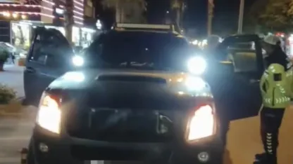 Çakarlı araç sürücüsüne ceza